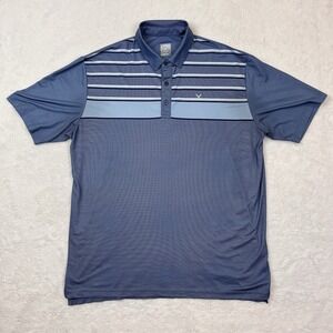 Callaway Men's XL Golf Club Print Opti Dri Short‎ Sleeve Performance Polo Shirt